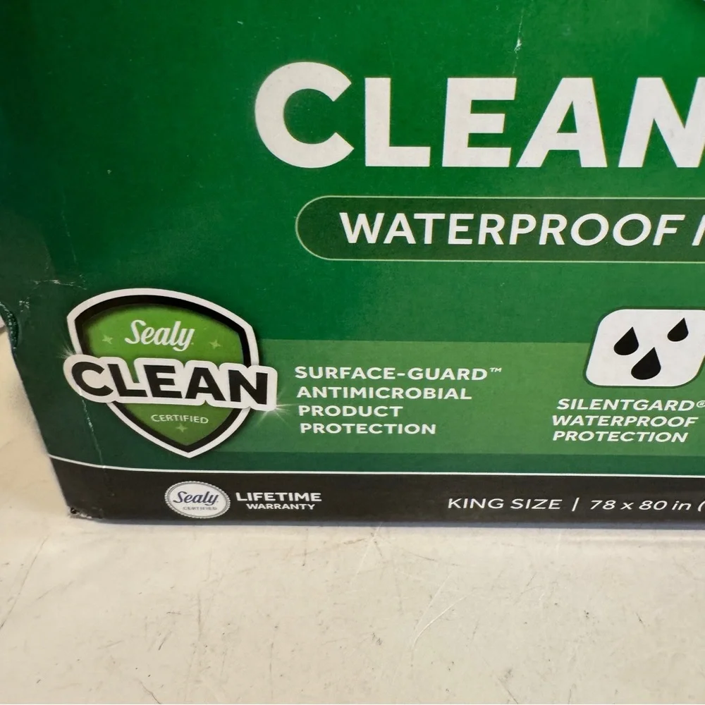 Sealy Clean Comfort King Waterproof Mattress Protector brand new